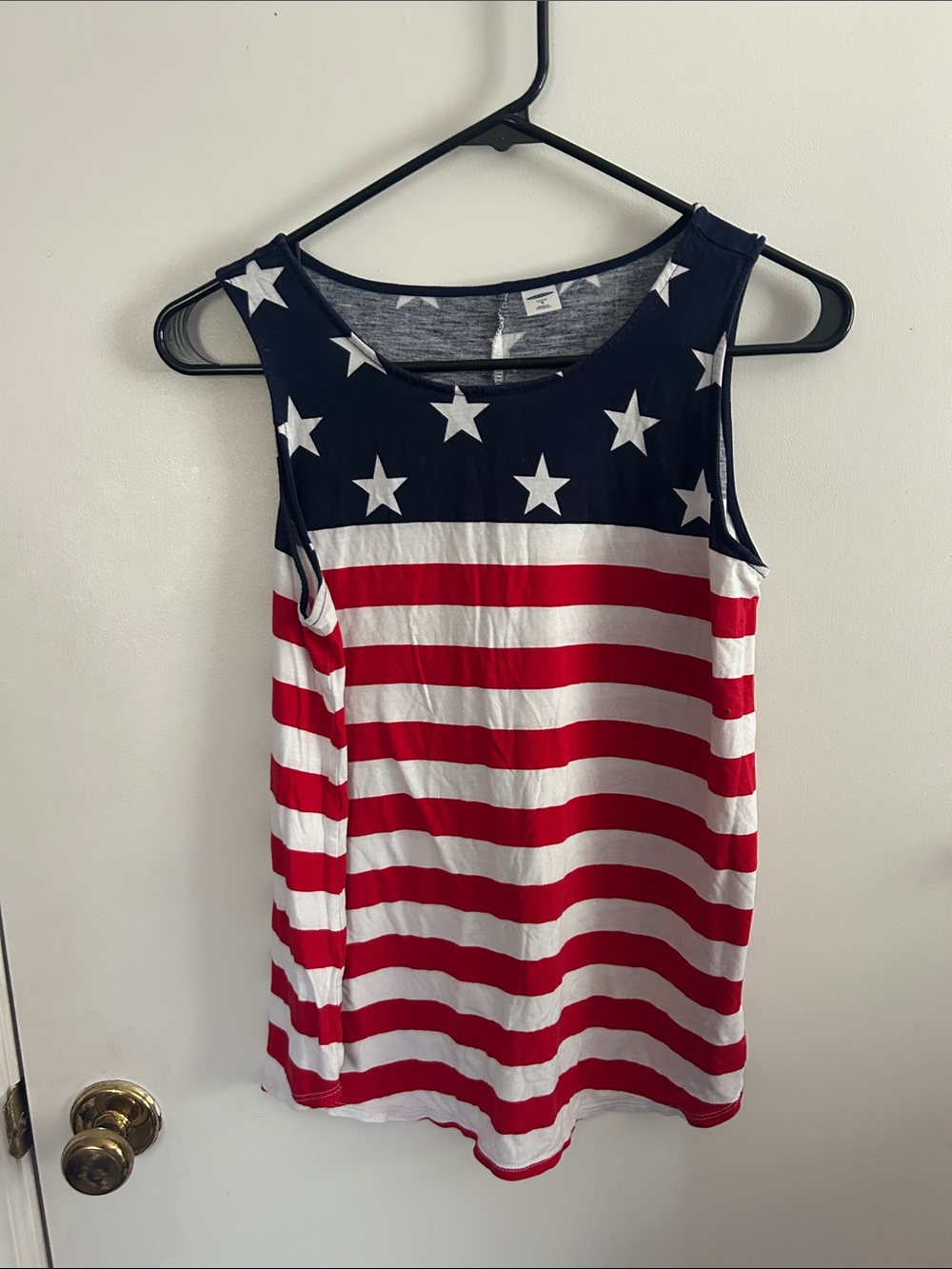 Old Navy Sleeveless Stars & Stripes Tank Top - Red, White & Navy size S